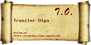 Treszler Olga névjegykártya