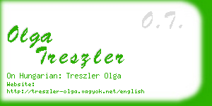 olga treszler business card
